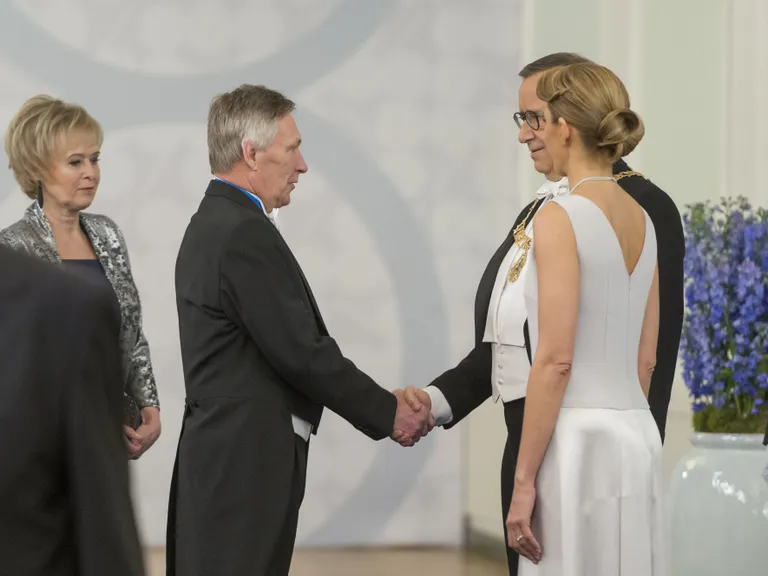 Endine riigikogu esimees Toomas Savi ja Kirsti Savi. / Andres Putting / Presidendi kantselei