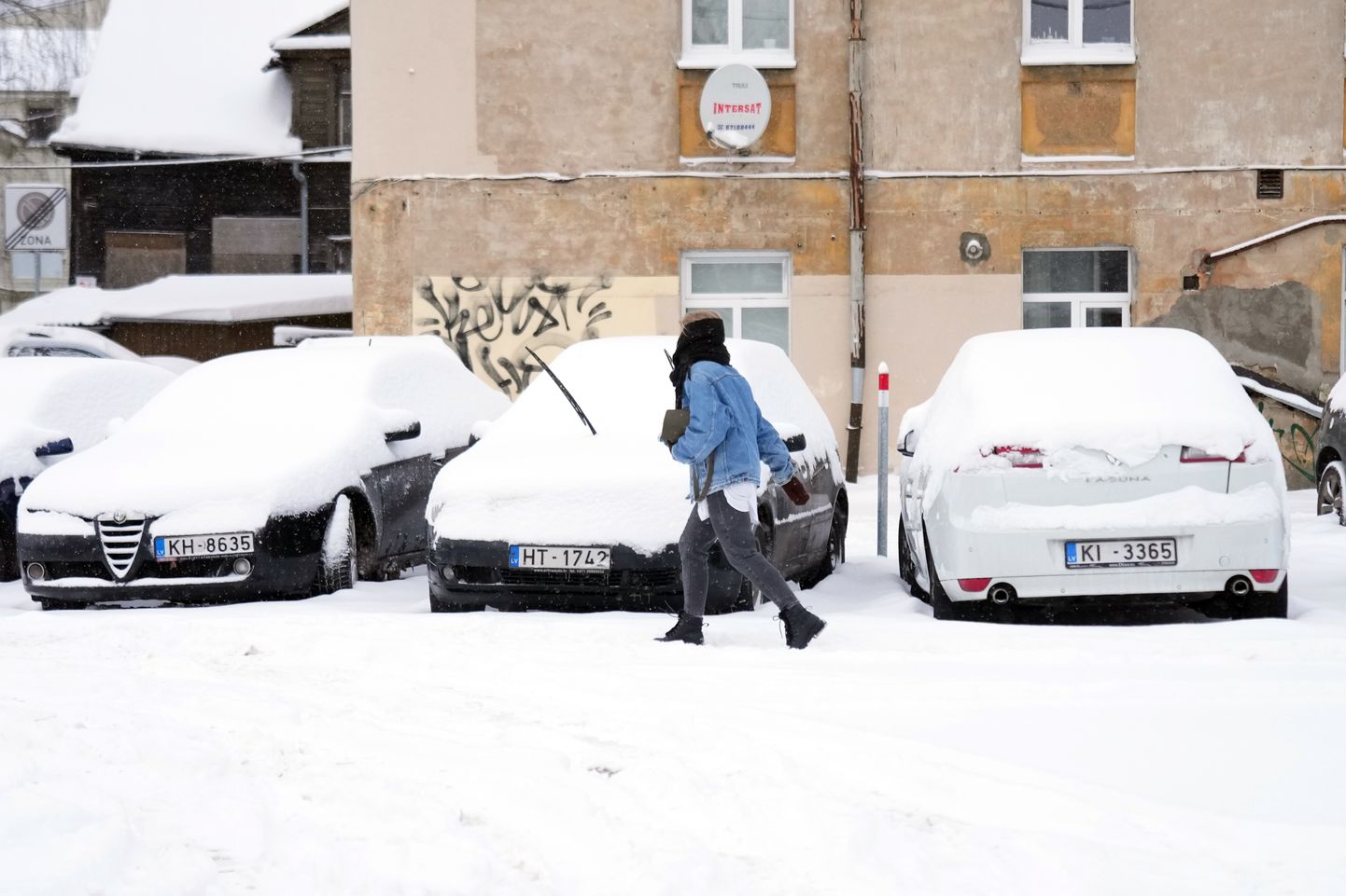 Sniegputenis Rīgā.