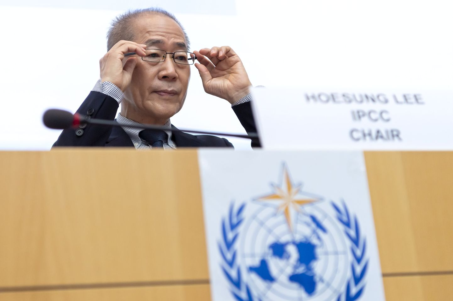 ÜRO valitsustevahelise kliimamuutuse nõukogu (IPCC) esimees Hoesung Lee augustis Genfis.