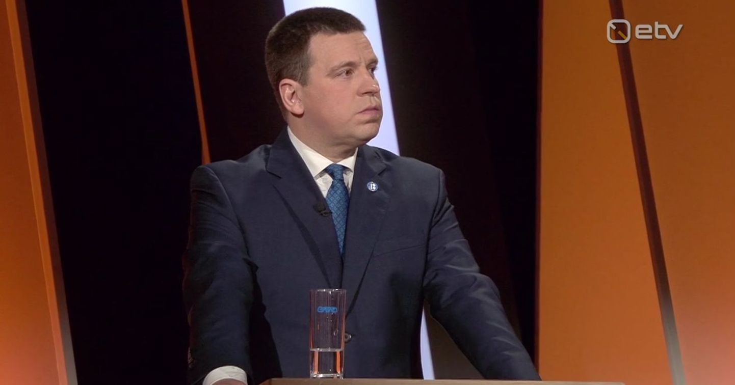 Jüri Ratas ETV peaministrikandidaatide debatis.