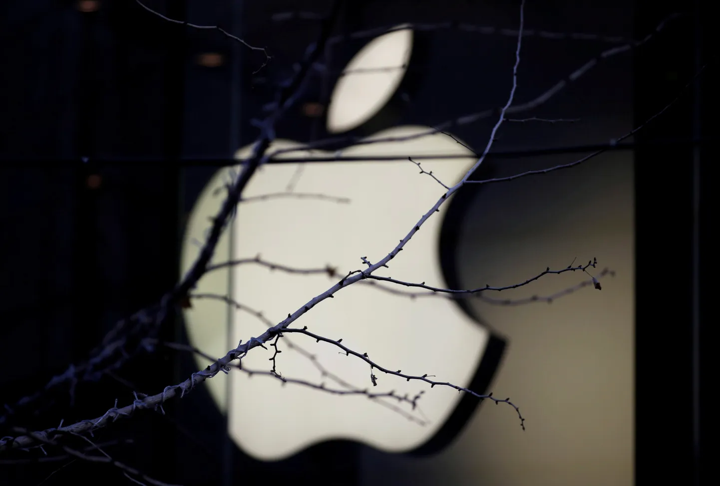 Apple'i logo Pekingi esinduses.