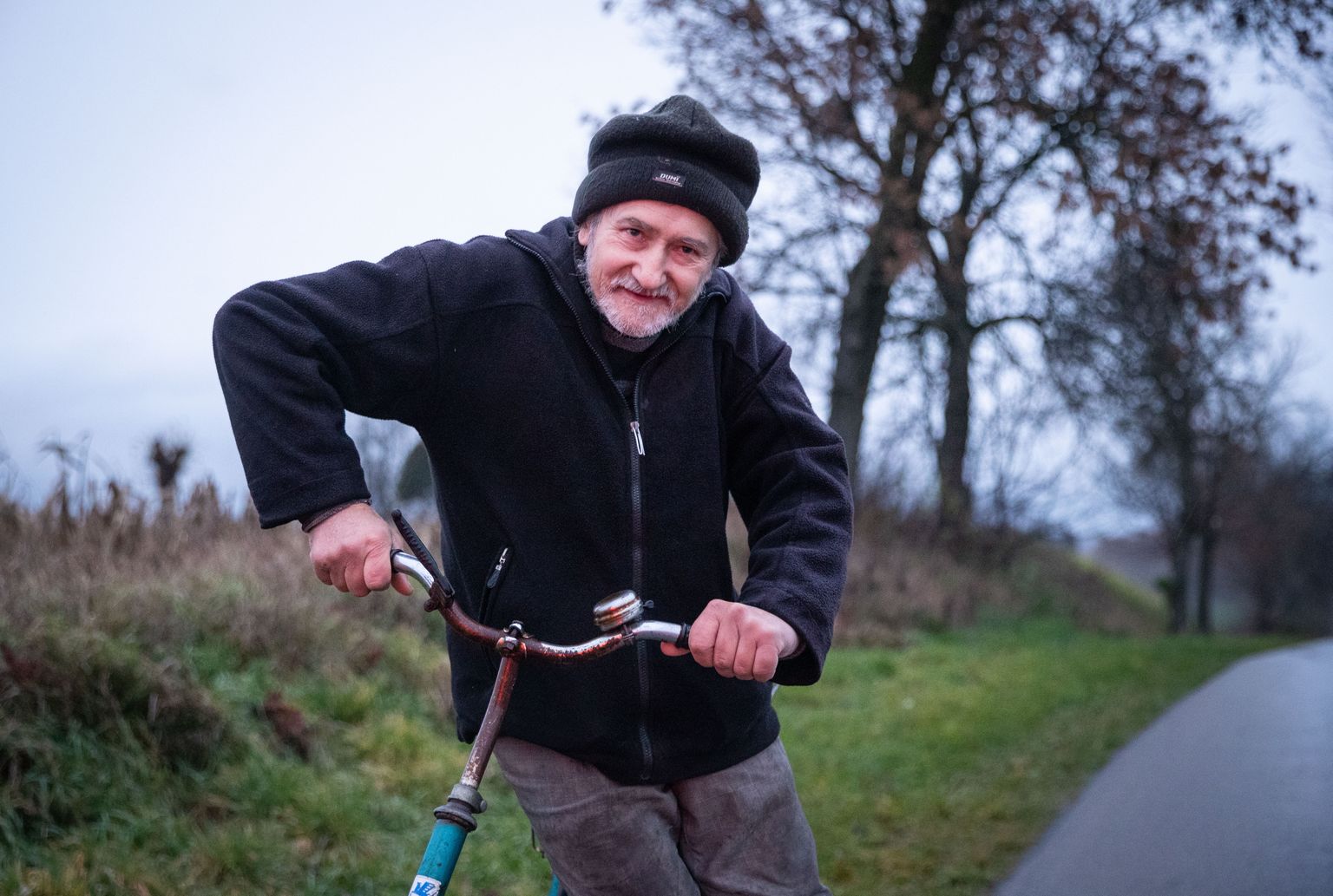 Stanisław, a farmer, pushed his bicycle next to his hand after marching home from a neighboring village that had been hit by a rocket and thanked his luck that he was still alive.