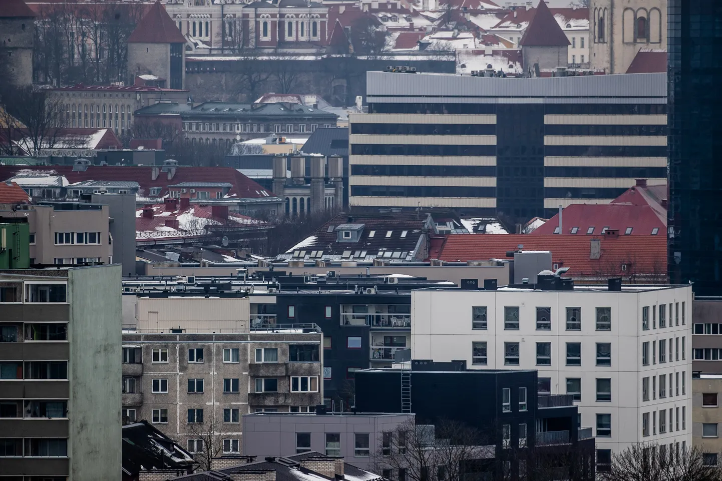 Tallinna kesklinn. Pilt on illustreeriv.