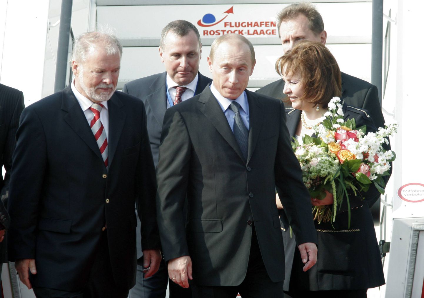 Ljudmilla Putina koos abikaasaga tööreisil Saksamaale aastal 2007.