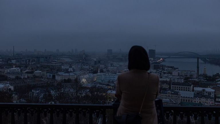 Киев в темноте.