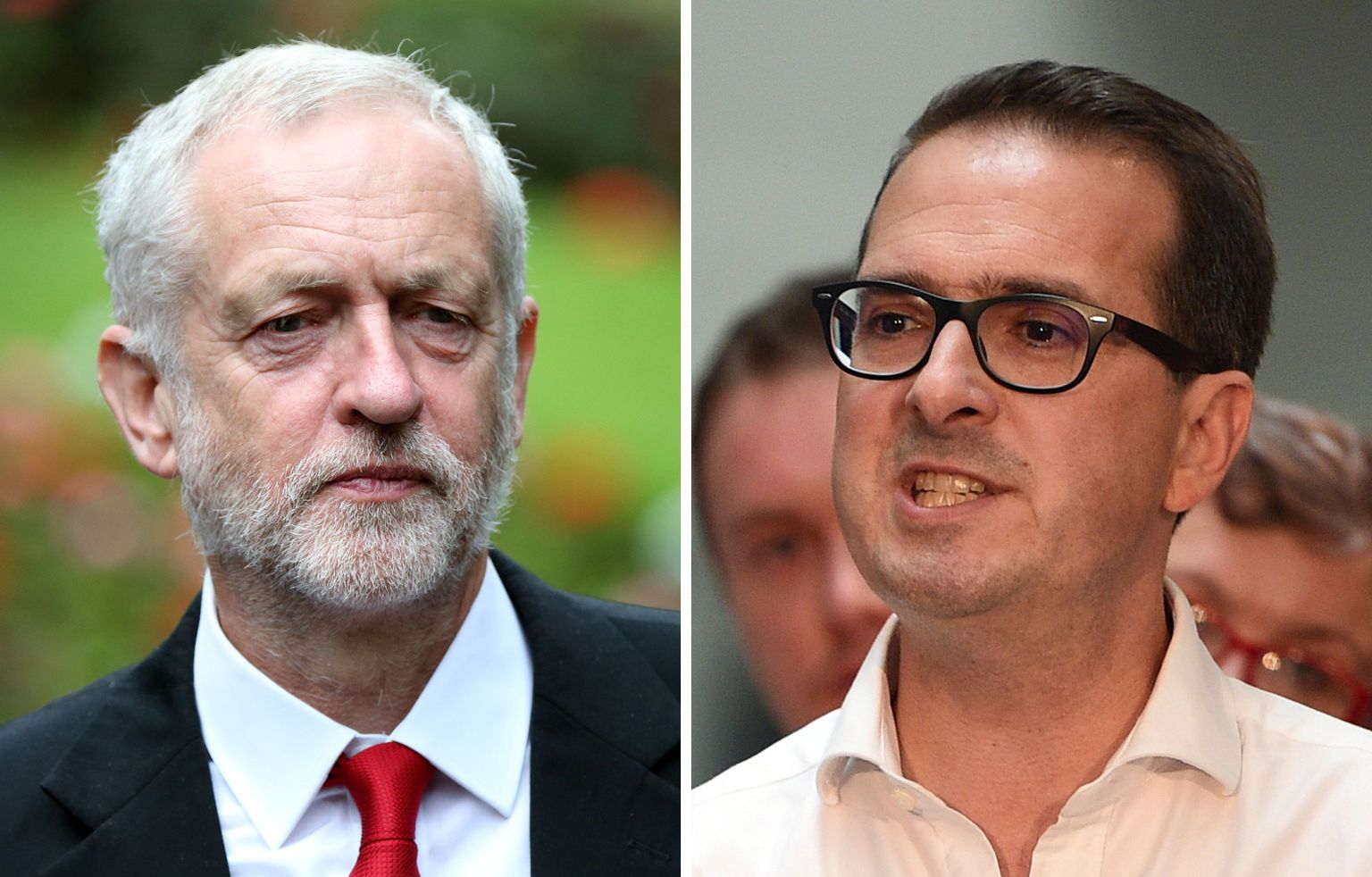 Tööpartei praegune juht Jeremy Corbyn (vasakul) ja tema rivaal Owen Smith.