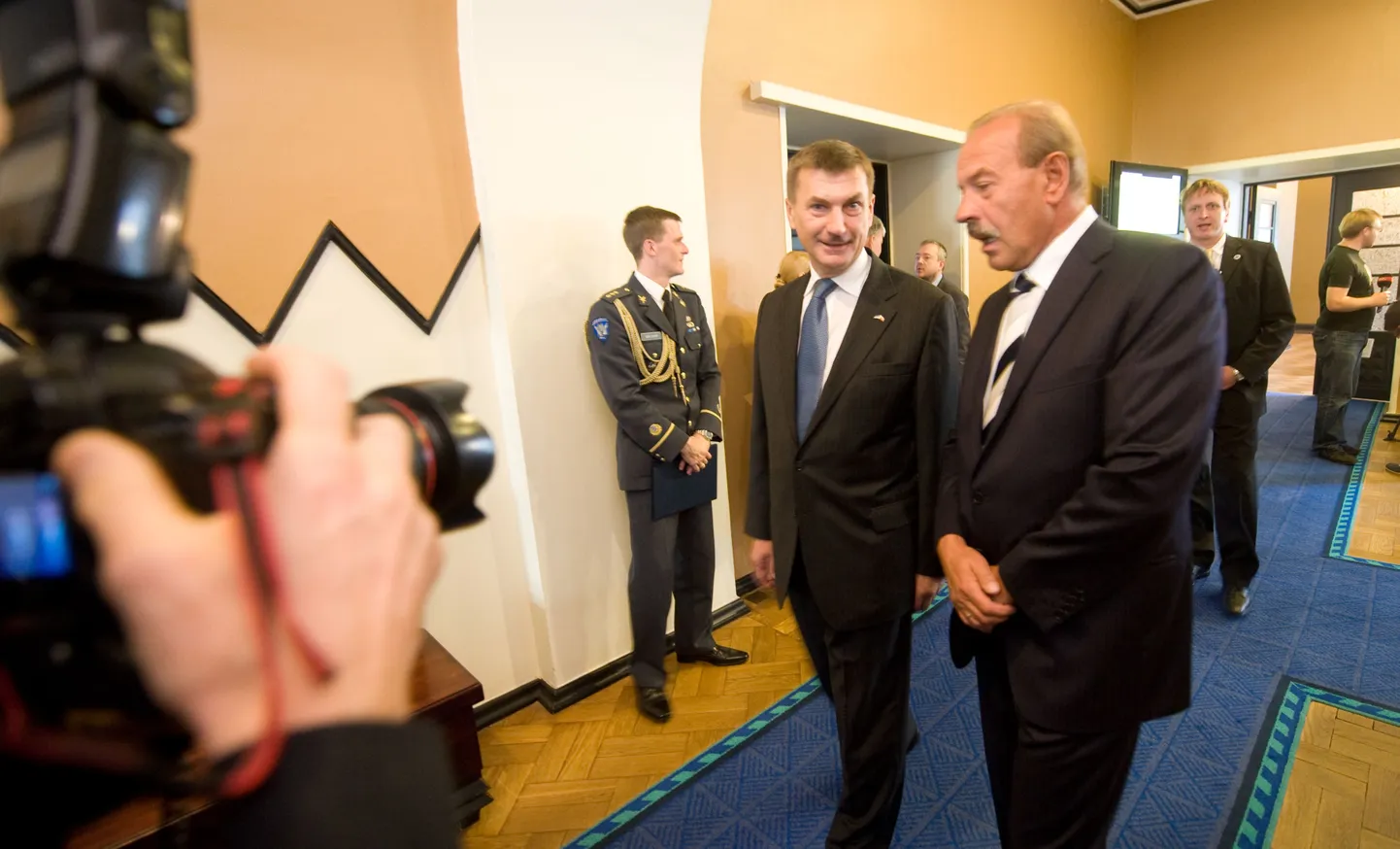 Peaminister Andrus Ansip riigikogus.