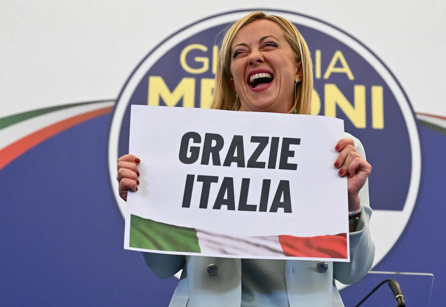 Giorgia Meloni pärast valimisvõitu septembri lõpus