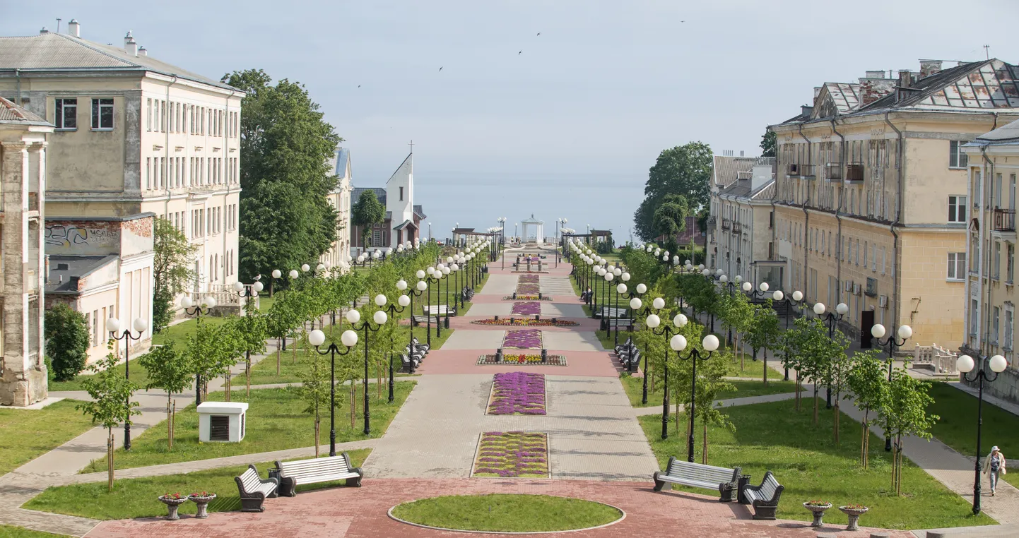 Вид на центр города Силламяэ.