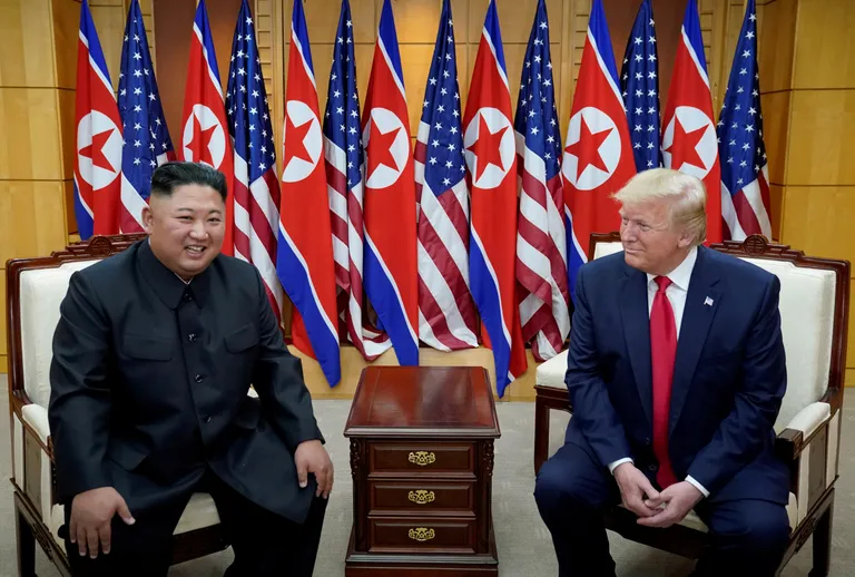 Kim Jong-uni (vasakul) ja Donald Trumpi kohtumine.