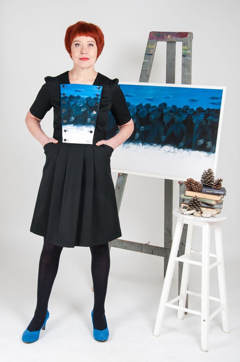 Signe Kivi osales Eesti Vabariigi aastapäeva eel kunstiplatvormi Wear-Arts ja moebrändi Tallinn Dolls koostöö