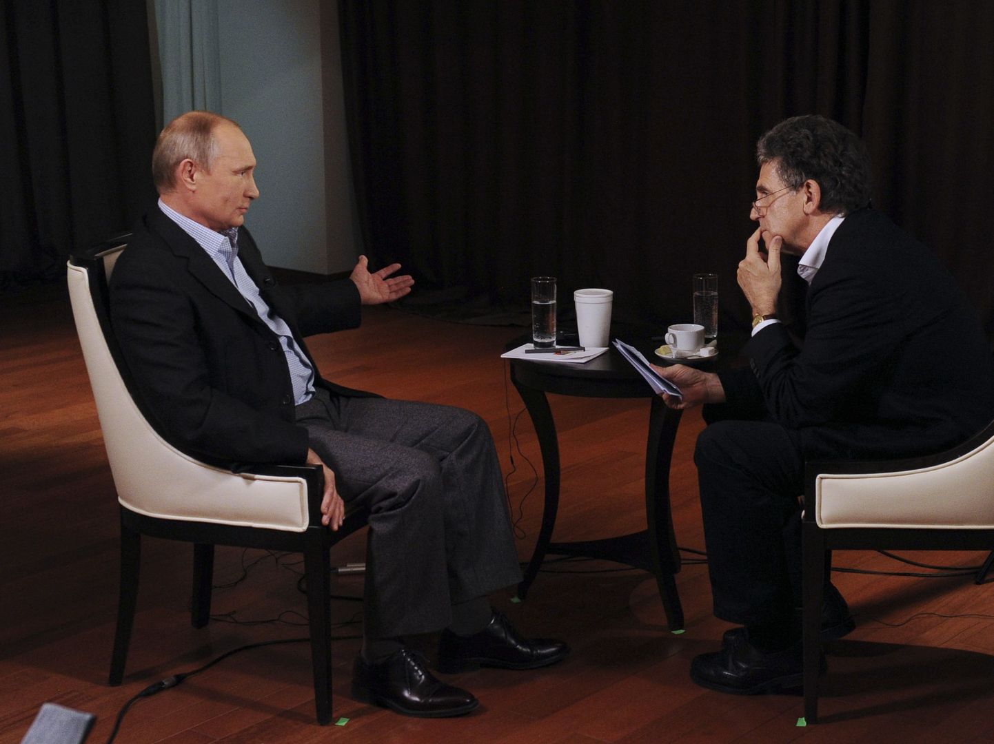 Vladimir Putin ja ARD ajakirjanik Hubert Seipel.