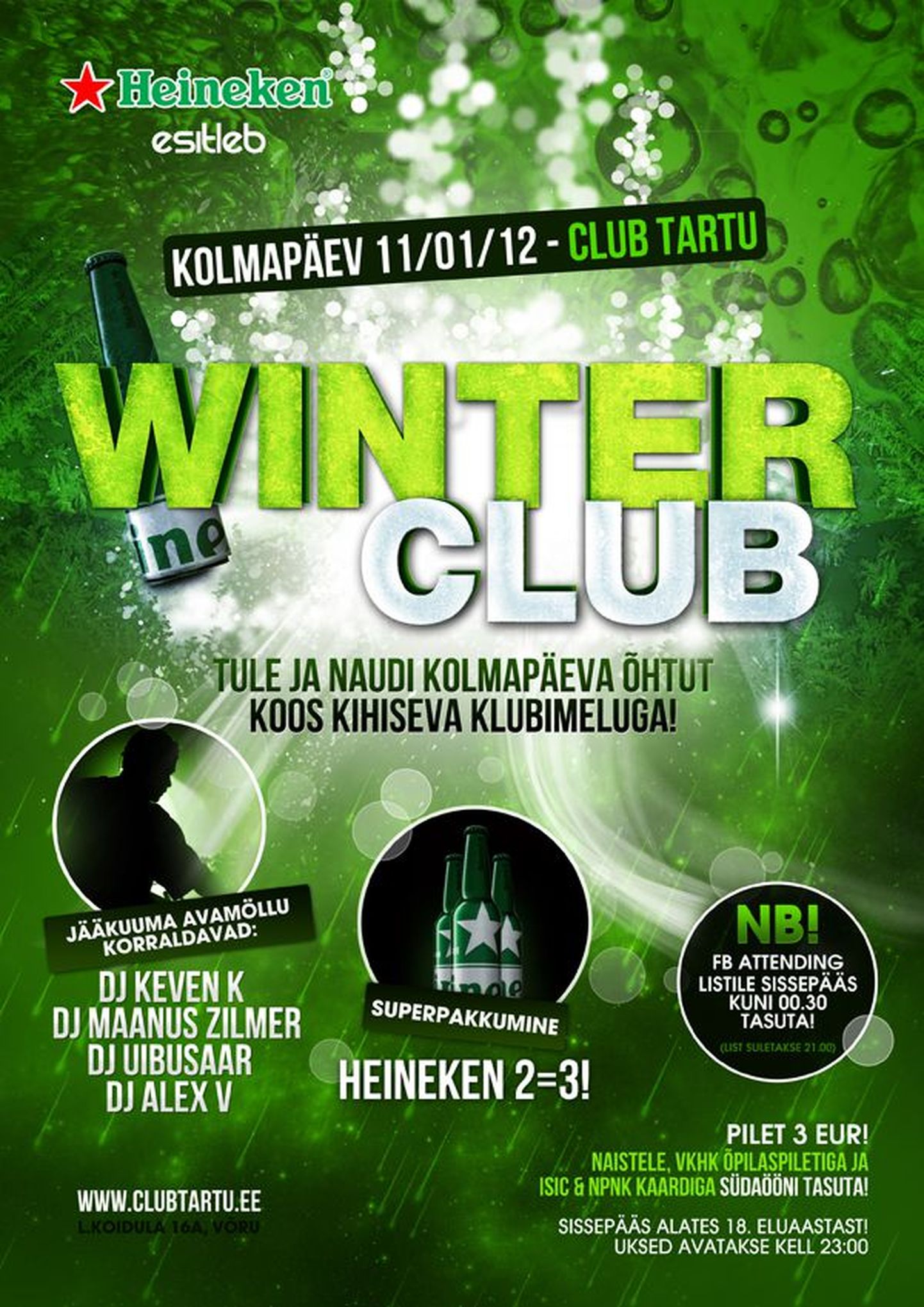 Club Tartu alustab uuel aastalkolmapäevase talvemölluga!