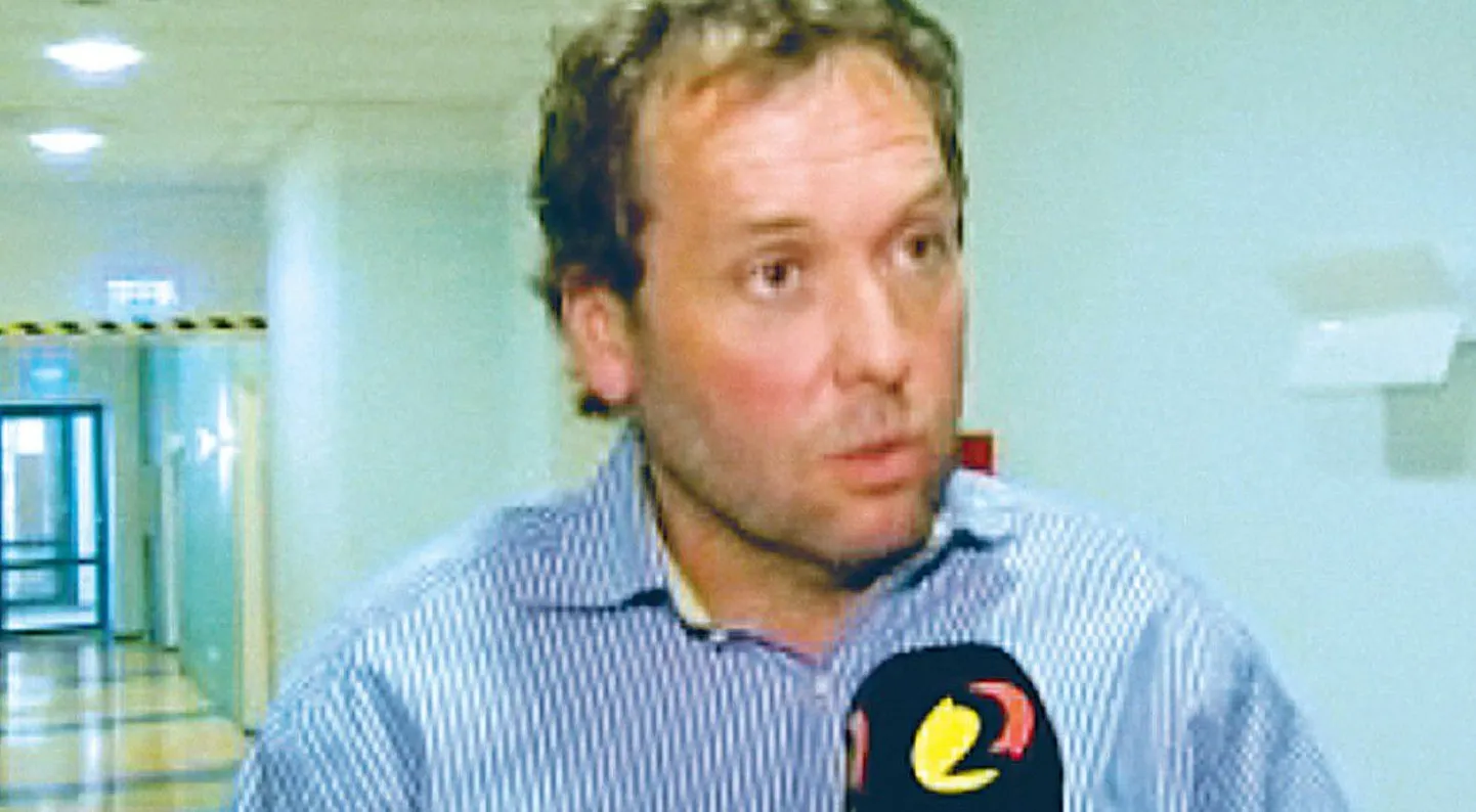 Андрус Суклес в объективе кинокамеры Kanal 2 в то время, когда он судился с Туллио Либликом.