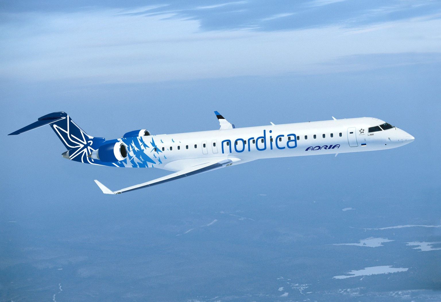 Kodumaise lennufirma Nordica lennukikujundus.