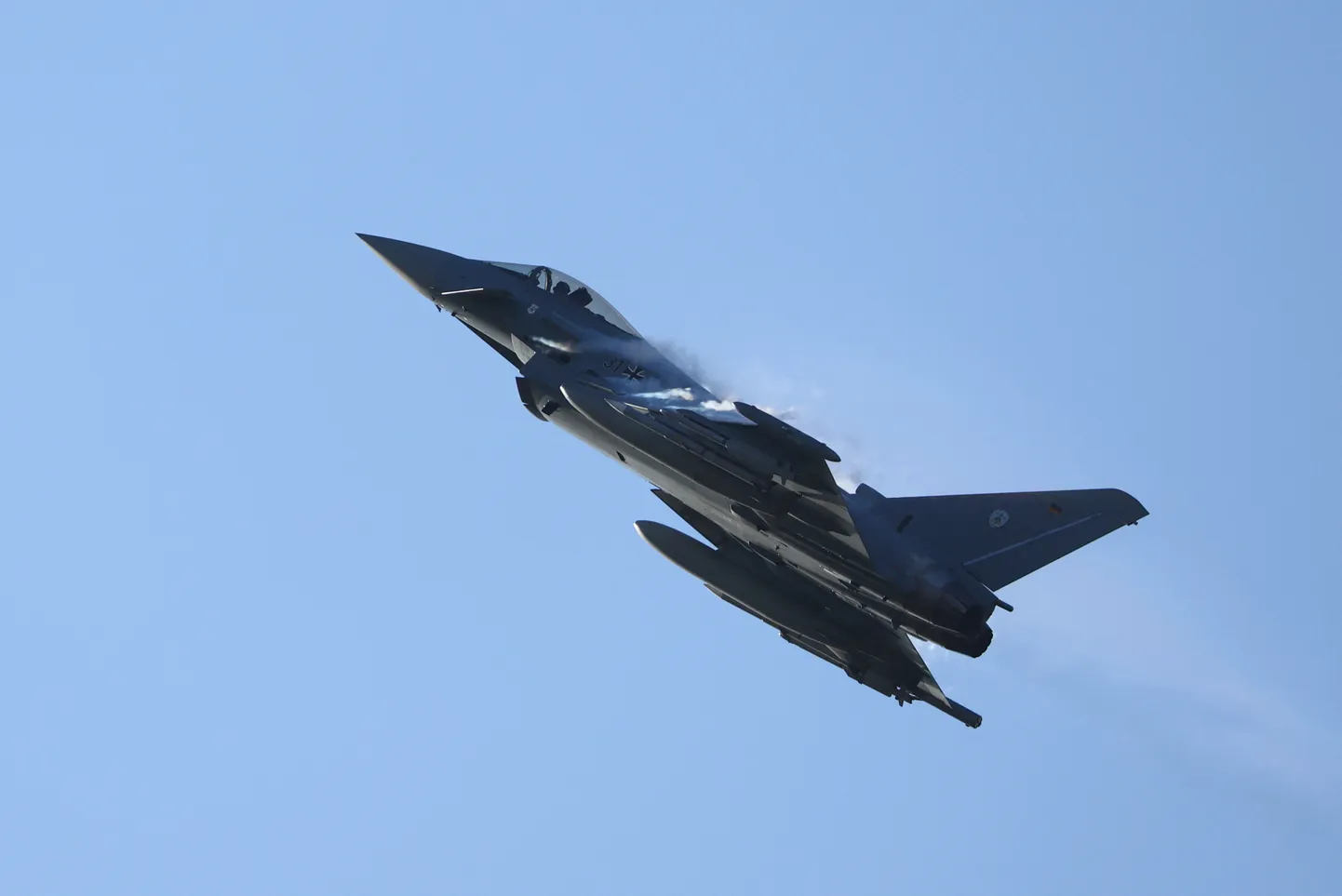 Hävitaja Eurofighter õppustel Baltic Tiger 2022.