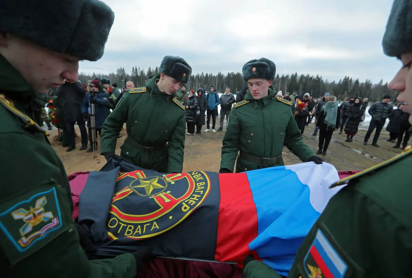 Похороны наемников ЧВК «Вагнер» в Петербурге.