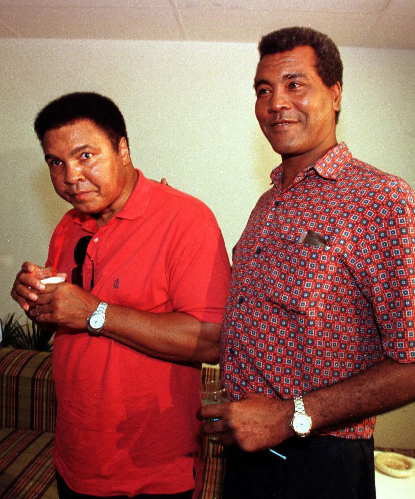 Arhiivifoto 1998. aastast: Muhammad Ali (vasakul) ja Teofilo Stevenson.
