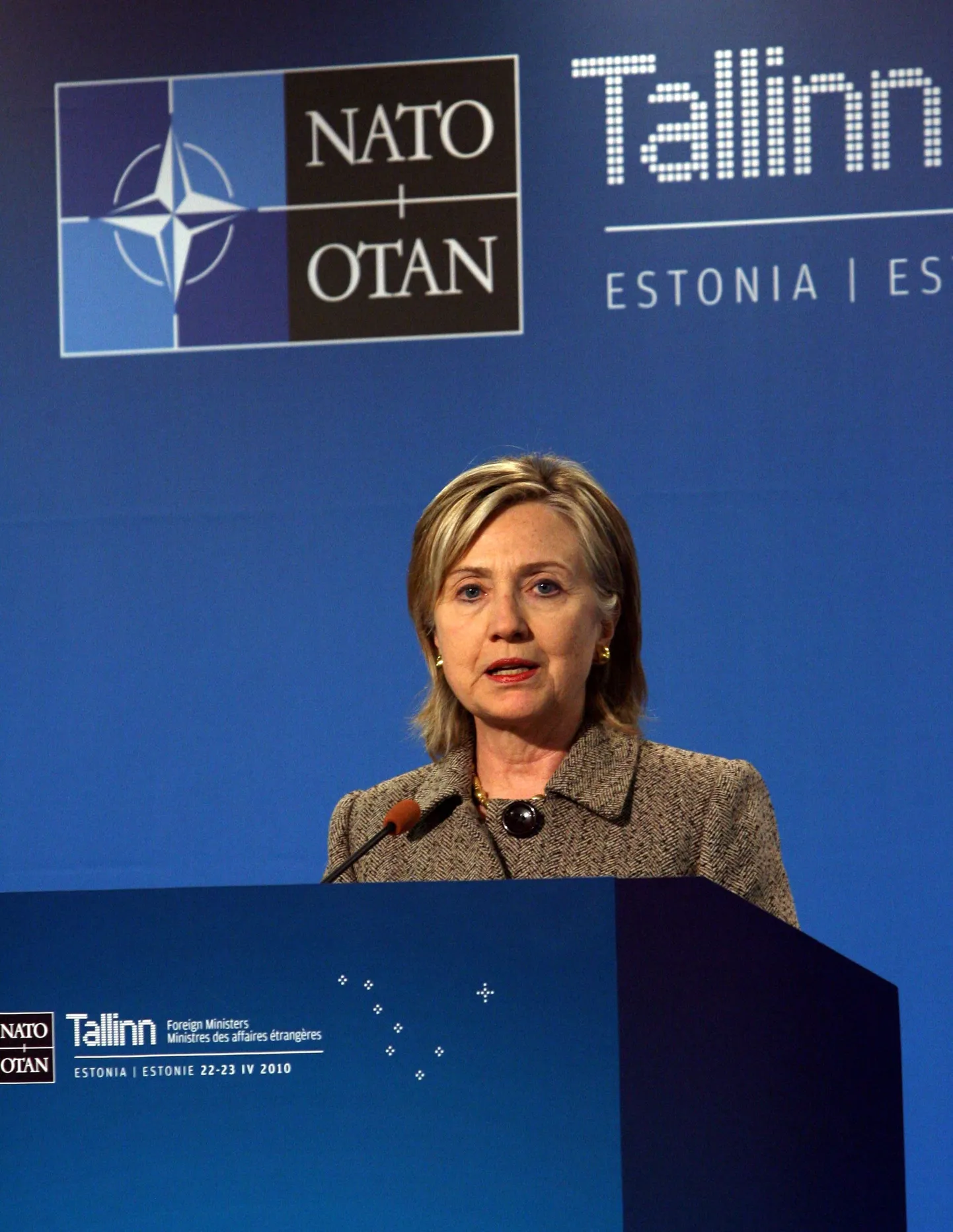 Hillary Clinton tänavu aprillis Tallinnas.