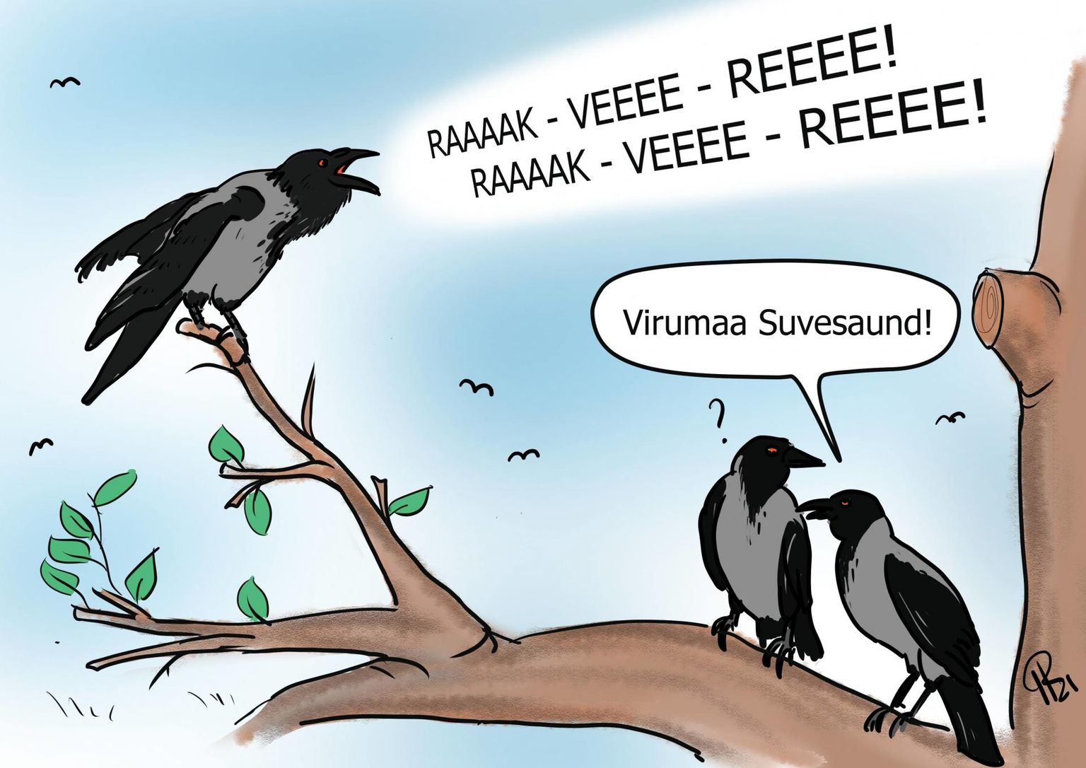 Nädala karikatuur "Virumaa Suvesaund".
