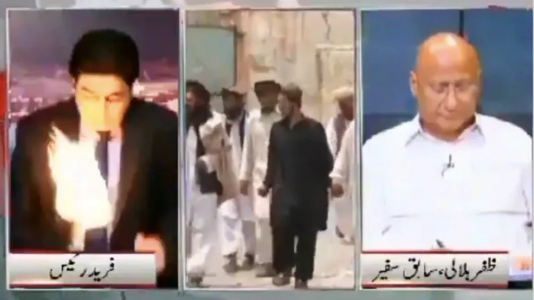 Pakistani saatejuhti tabas otsesaates tulekera