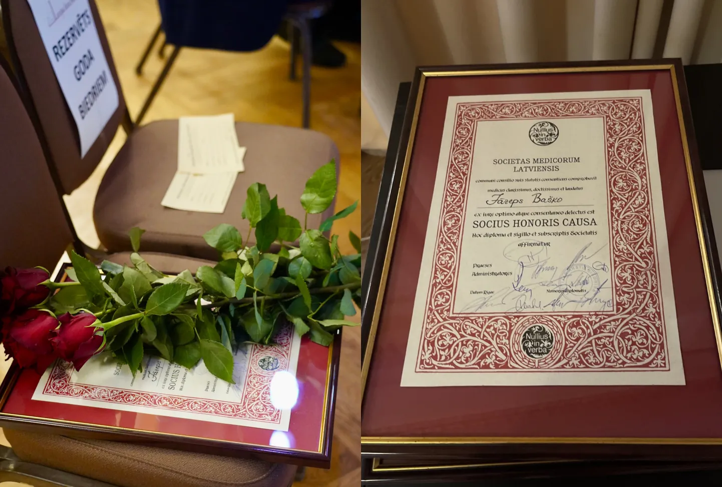 Latvijas Ārstu biedrības Goda biedra statuss piešķirts 14 ārstiem.