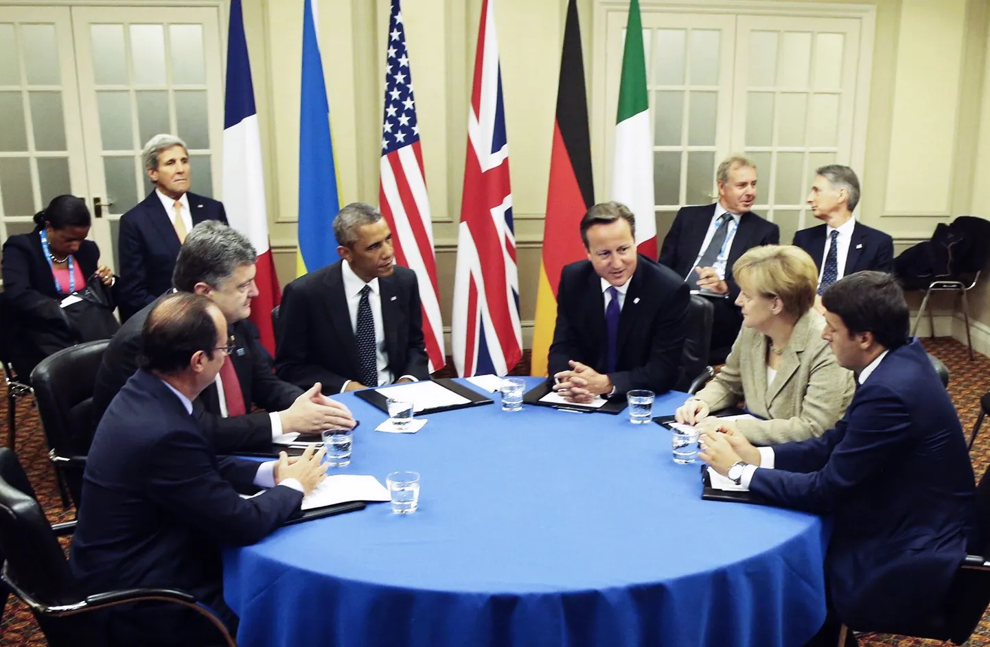 Встреча лидеров крупнейших стран НАТО с президентом Украины Петром Порошенко.