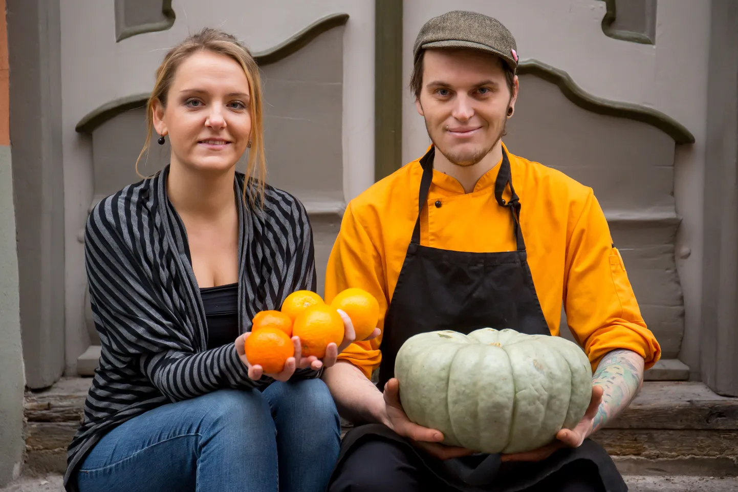 Vegan Restoran V perenaine Loore Emilie Raav ja peakokk Mikk Mägi.