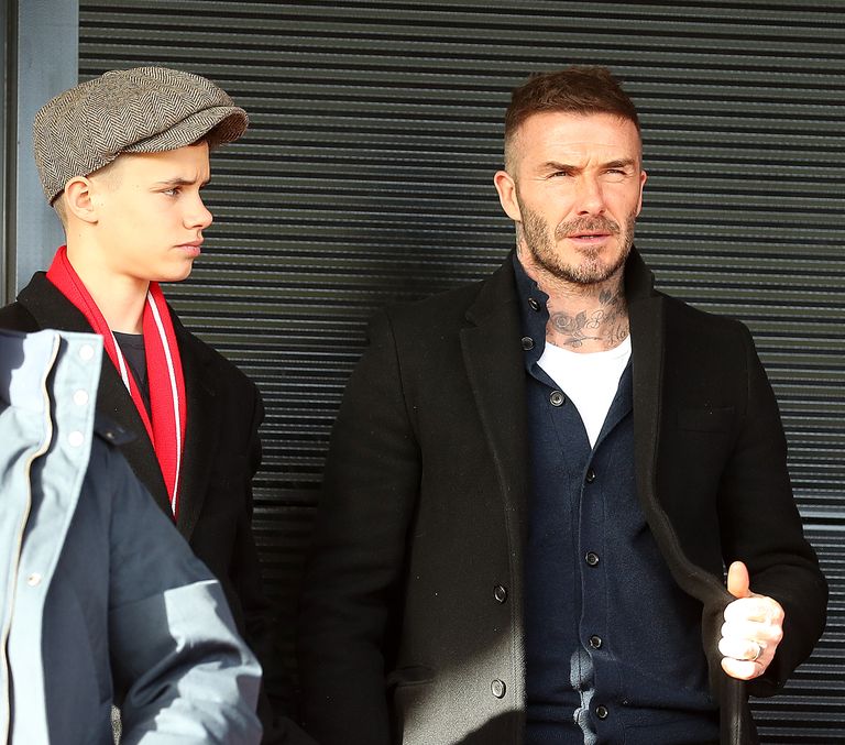 Romeo Beckham ja isa David Beckham 16. veebruaril 2019.
