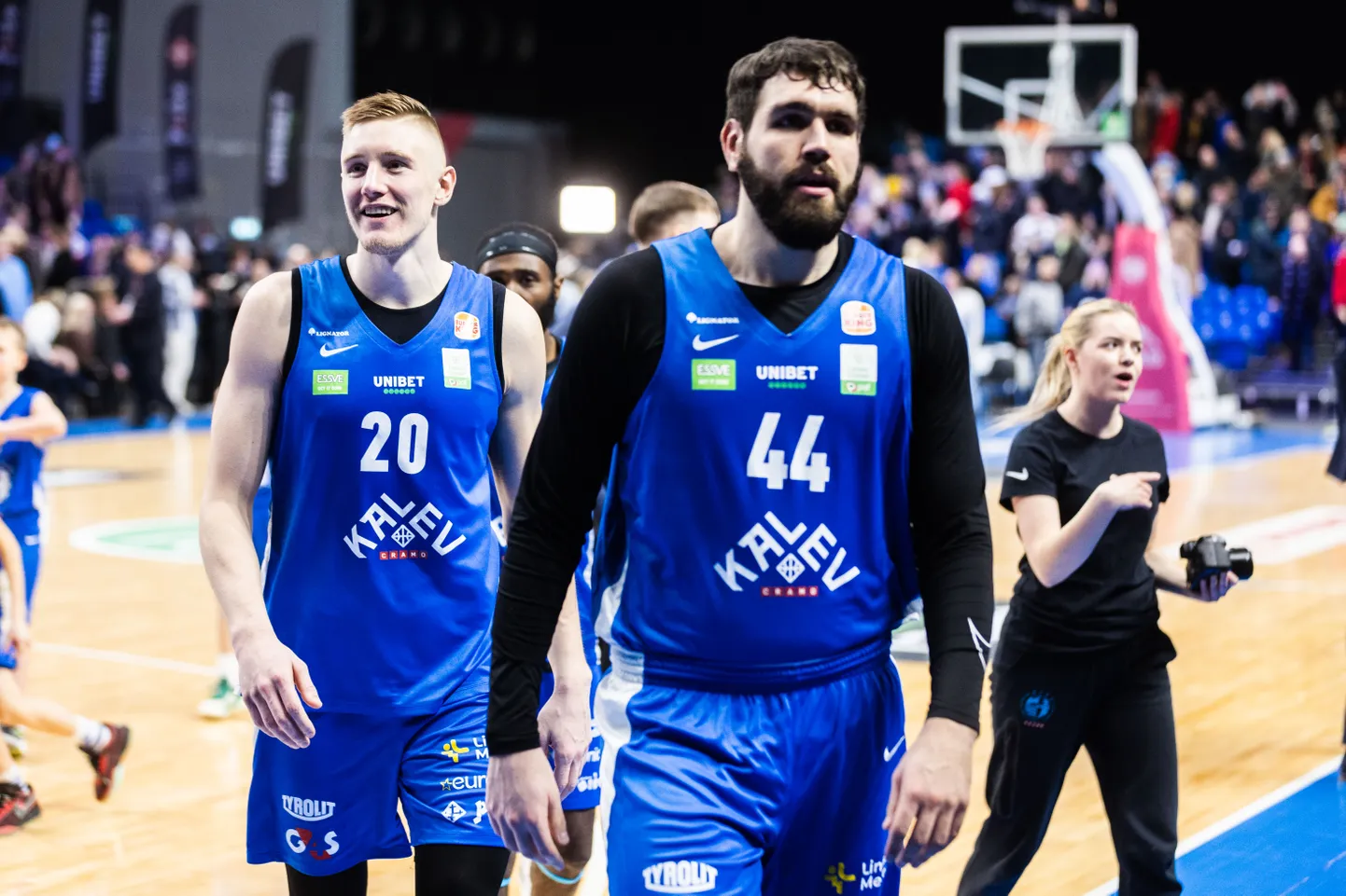 Pildil Kalev/Cramo mängijad Rauno Nurger (vasakul) ja Manny Suarez.