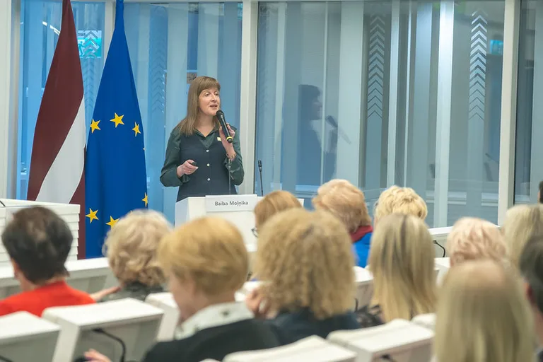 Tematiskās daļas "Skolu bibliotēkas – ko gaidām un sagaidām?" moderatore, UNESCO Latvijas Nacionālās komisijas ģenerālsekretāre Baiba Moļņika.