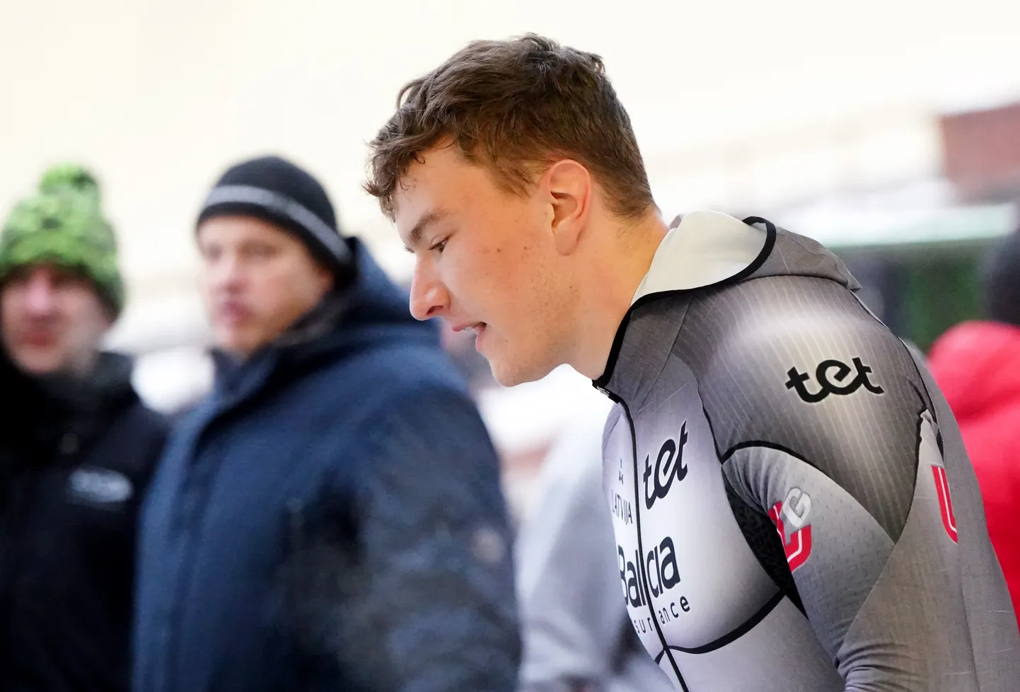 Latvijas bobsleja divnieku ekipāžas pilots Renārs Grantiņš Eiropas kausa posmā bobslejā.