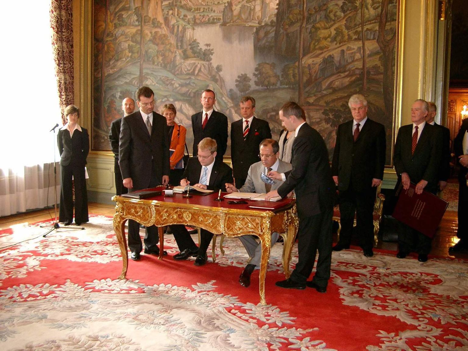 Eesti-Vene piirilepete allkirjastamine 2005. aastal.
