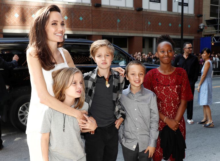 Angelina Jolie laste Vivienne, Shilohi, Knoxi ja Zaharaga, 2017.
