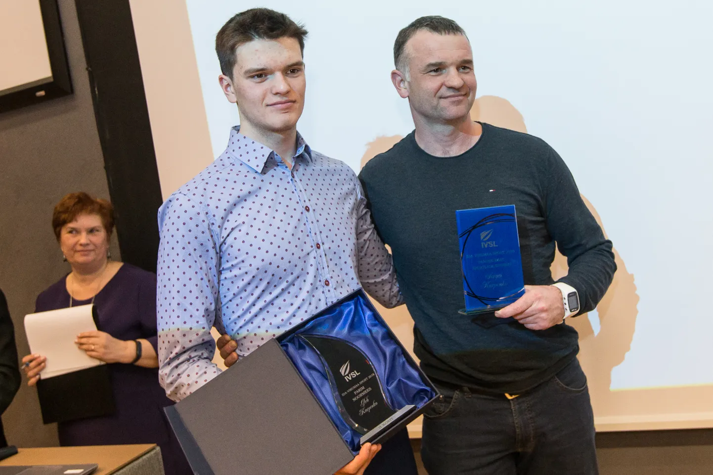 Gleb Karpenko koos isa Sergei Karpenkoga, kelle innustusel hakkas ta rattaspordiga tegelema ning kes on teda aastaid treeninud ja toetanud.