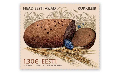 Rukkileivale pühendatud postimark.