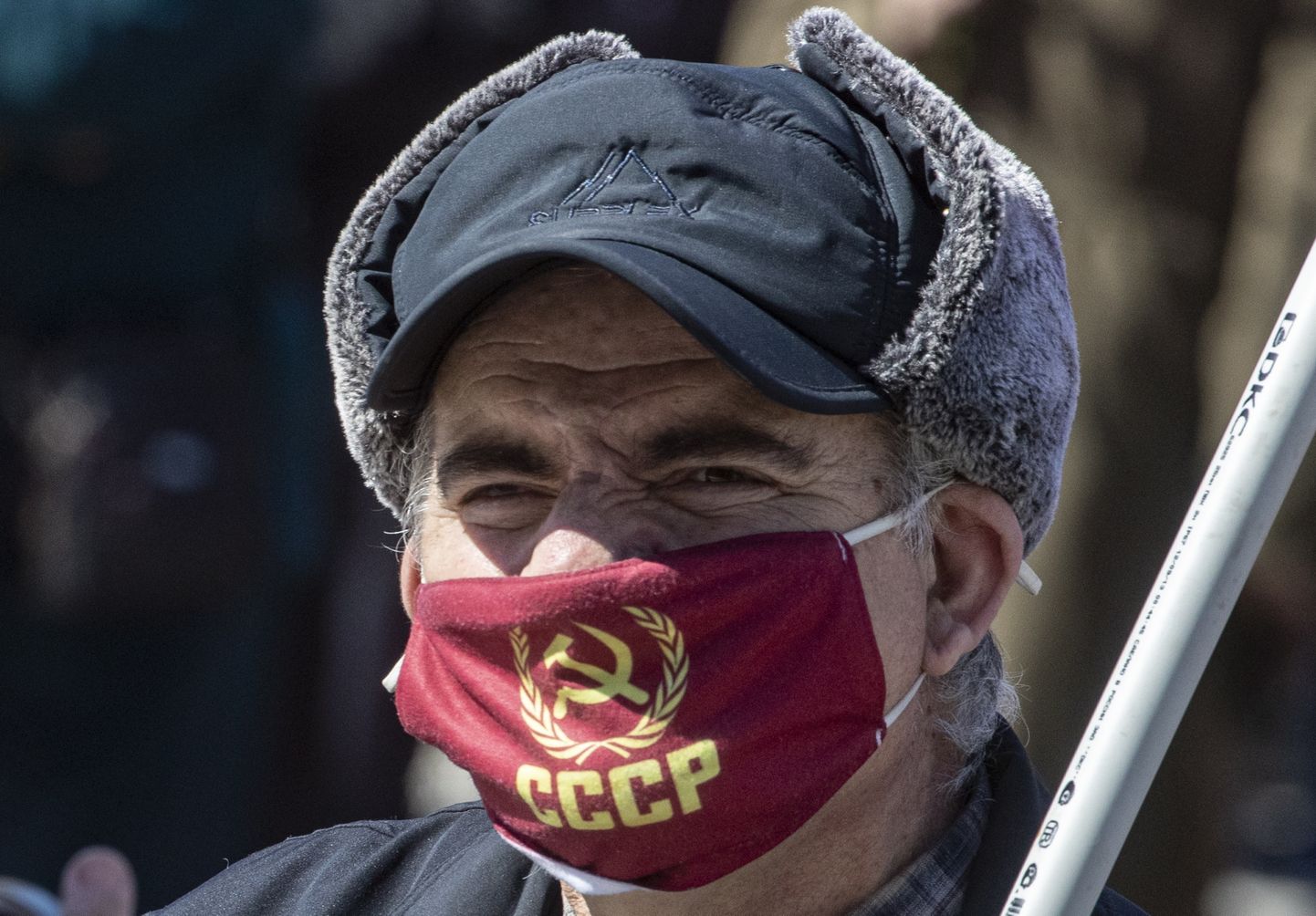 Vene tööline 1. mai demonstratsioonil Moskvas