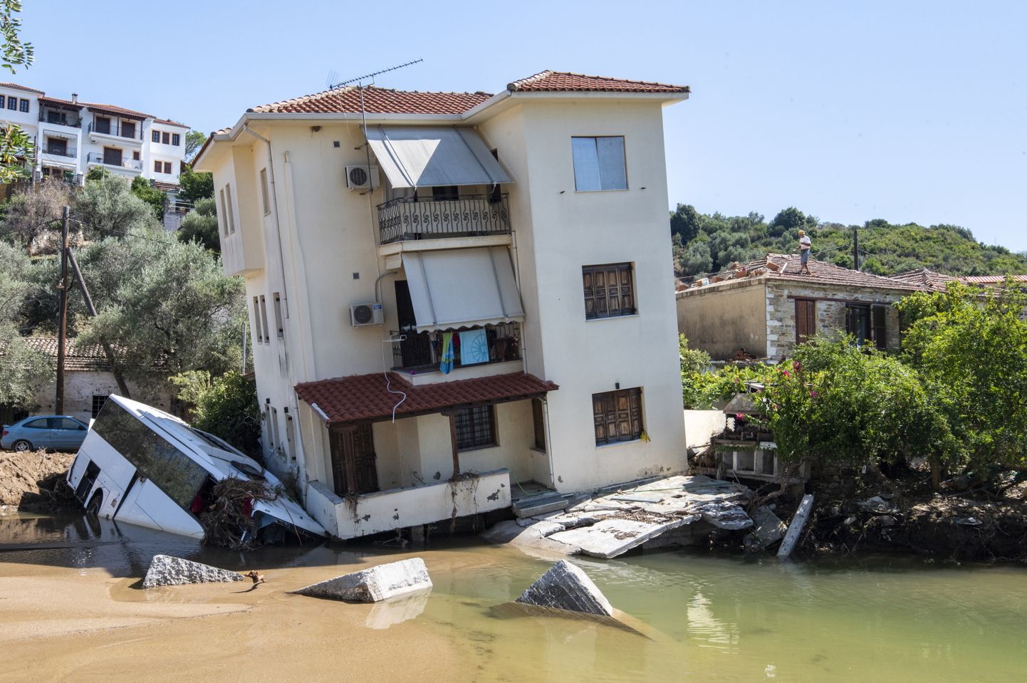 Tulvakahjud Kreeka keskosas. Foto on illustratiivne.