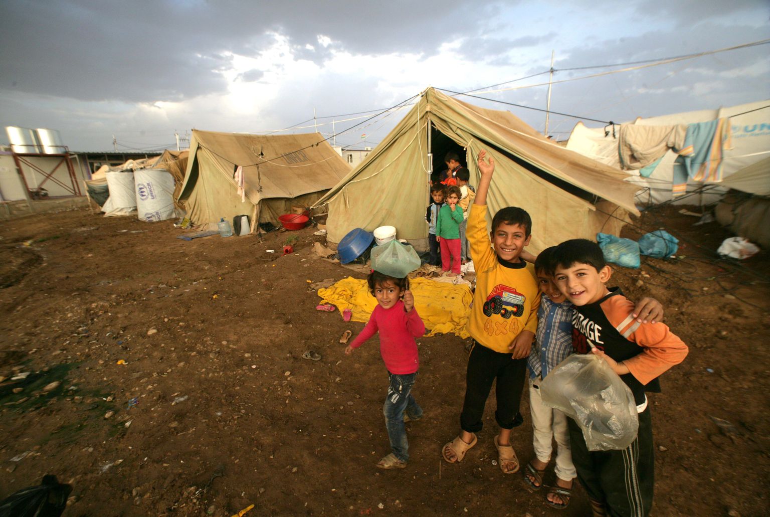Süüria pagulaslapsed Domizi põgenikelaagris Põhja-Iraagis.
