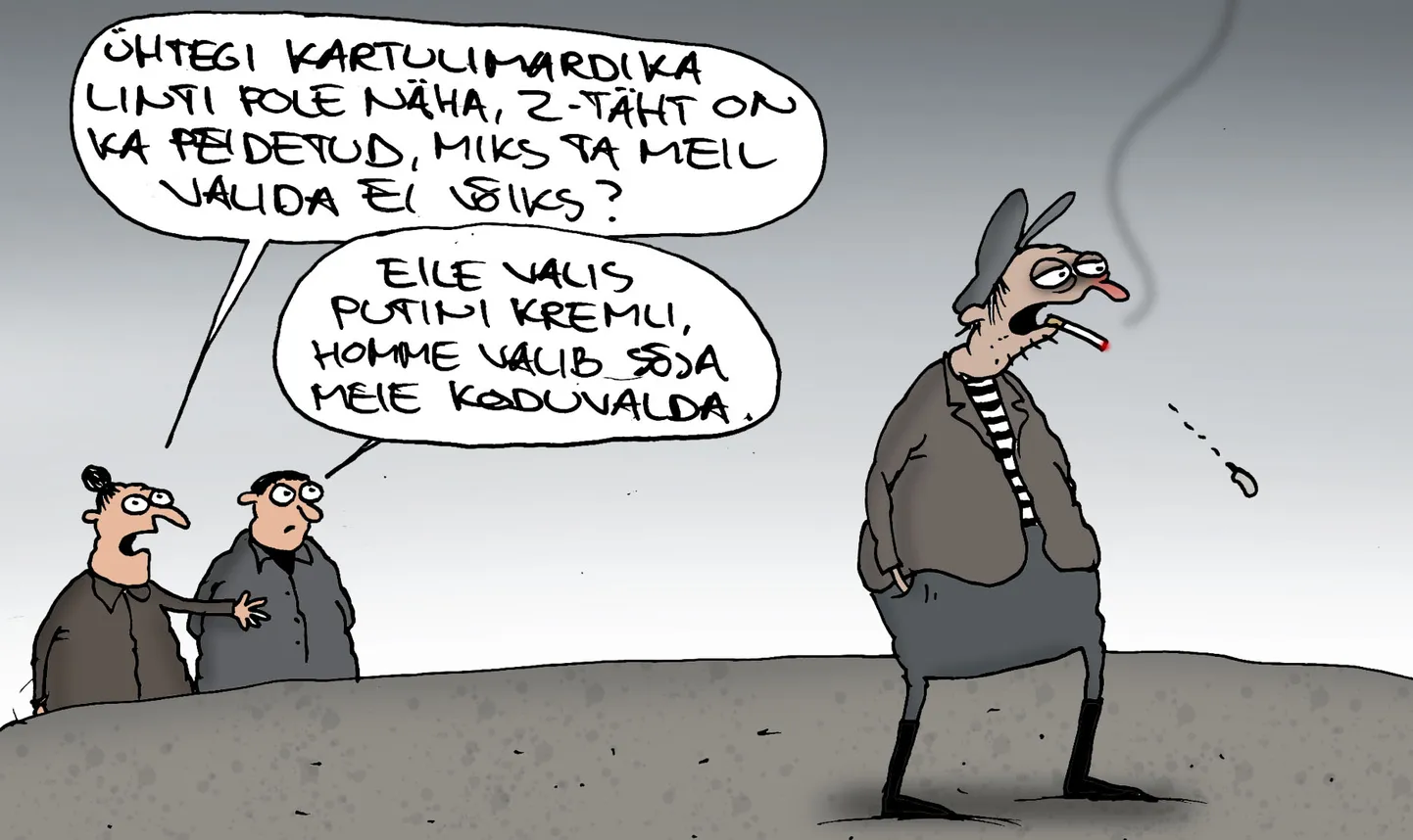 Urmas Nemvalts joonistab.