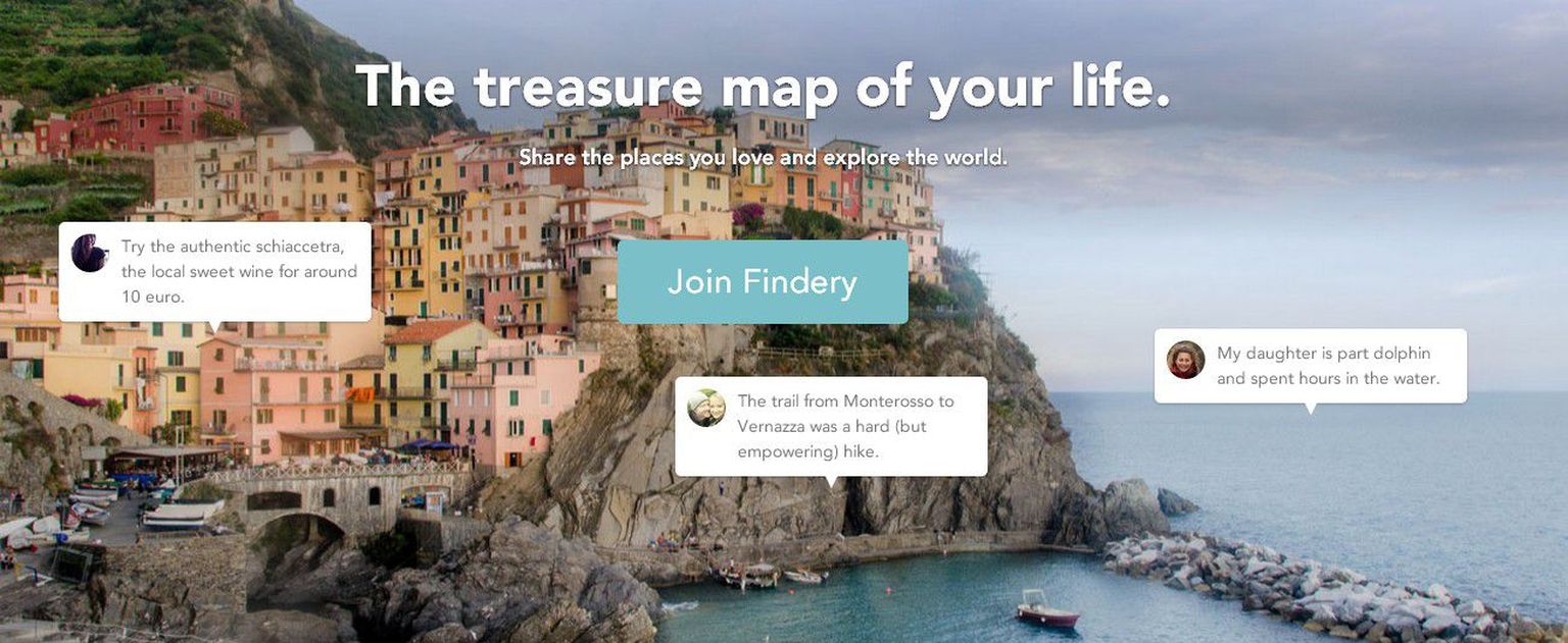 Findery rakendus võimaldab reisijatel jagada oma muljeid eri pagust.