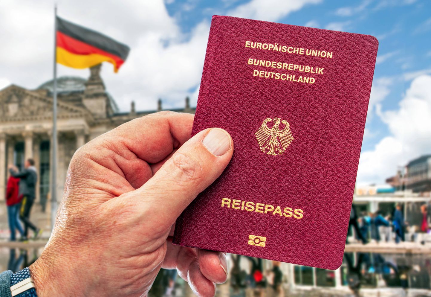 Saksa pass. Foto on illustratiivne.
