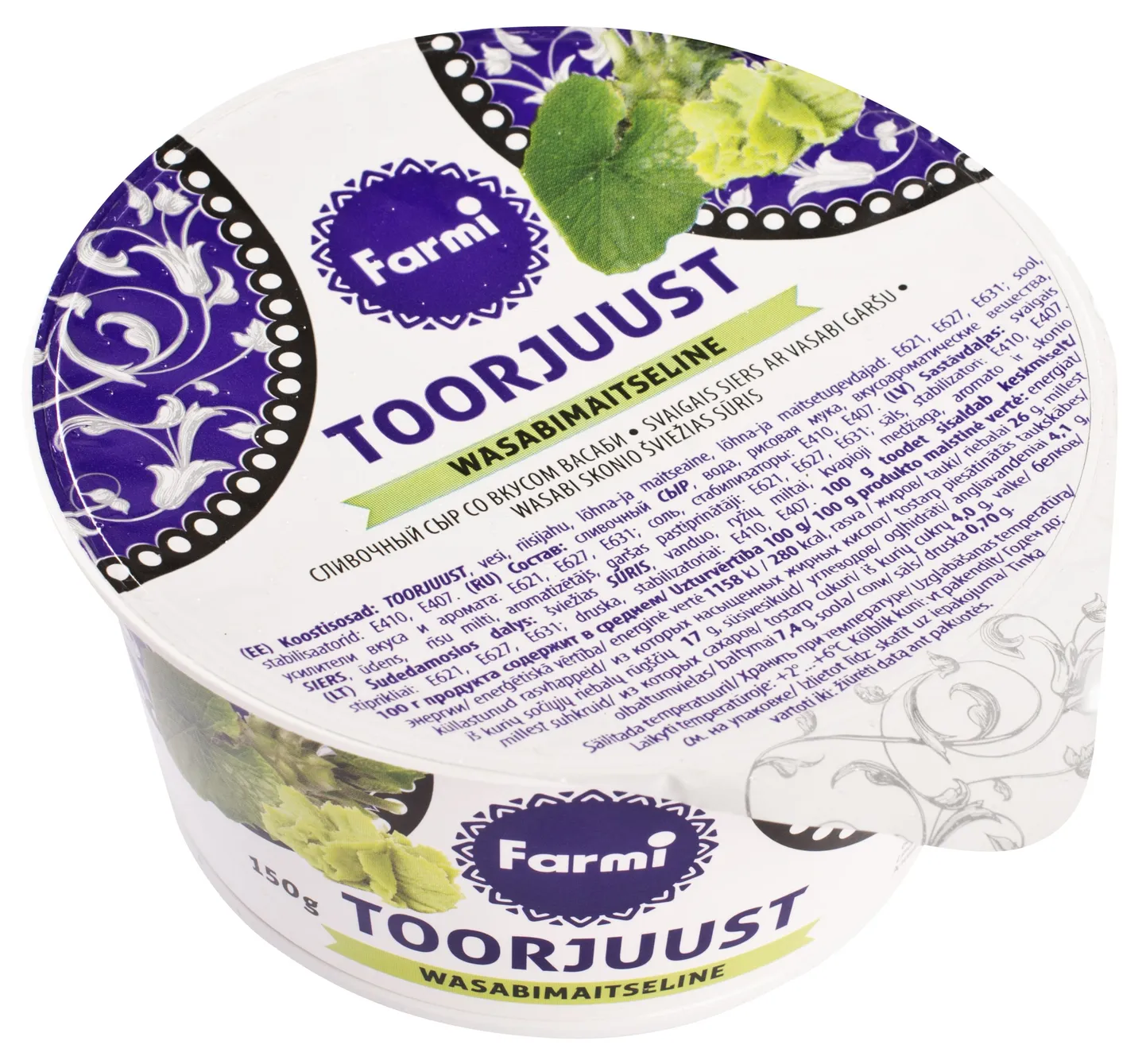 Wasabimaitseline toorjuust.