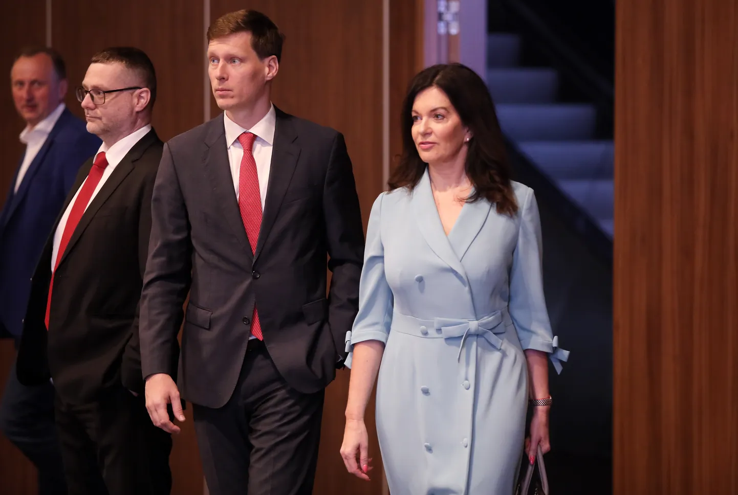 Saeimas deputāti Ramona Petraviča un Ralfs Nemiro piedalās partijas "Latvija pirmajā vietā" kongresā izstāžu centrā "Atta Centre".