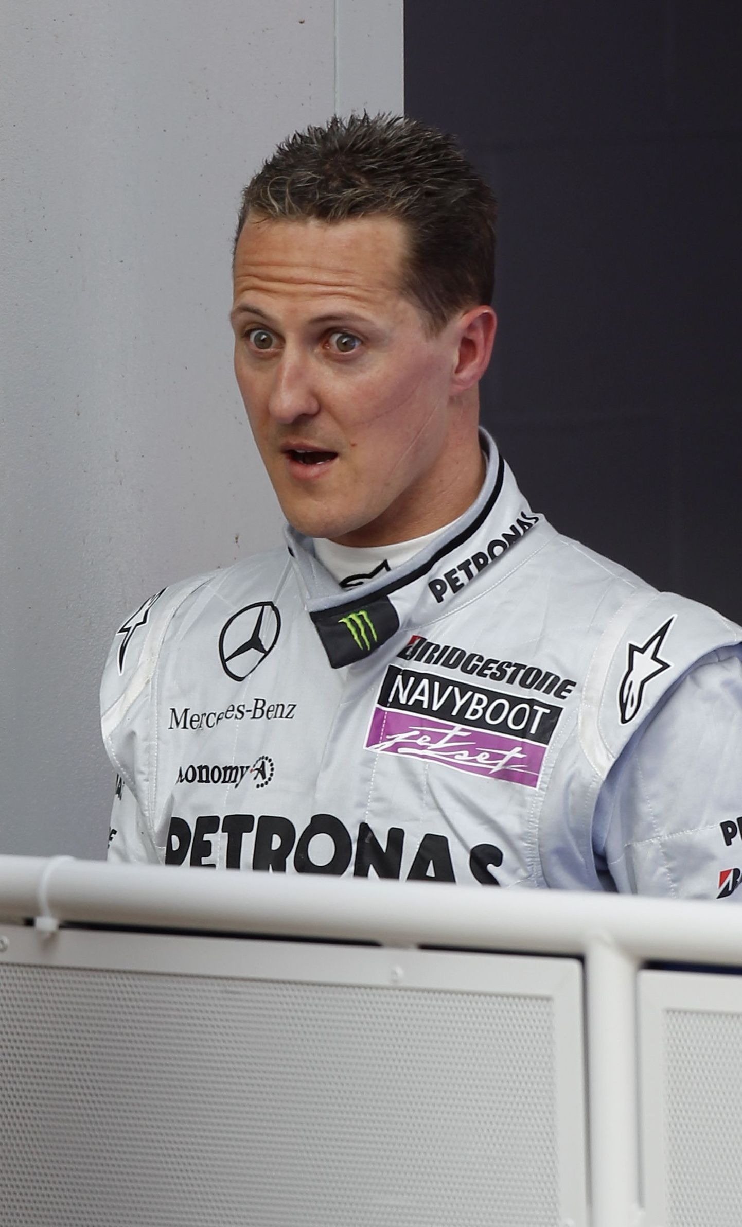 Merecedes GP piloot Michael Schumacher.