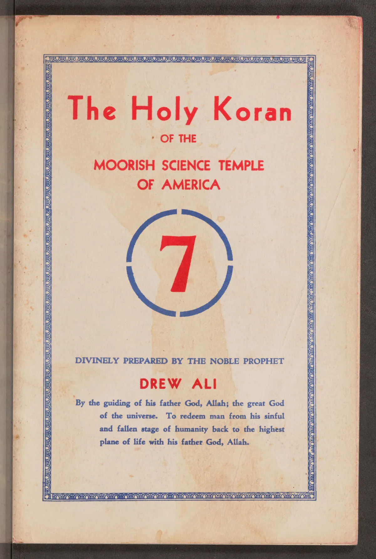 Moorish Science Temple'i pühakiri «Circle Seven Koraan»