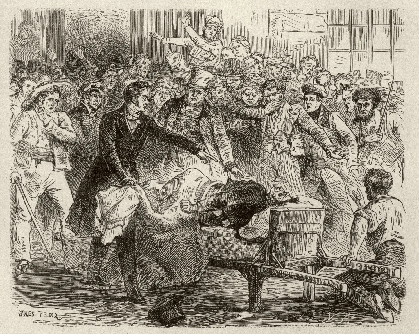 Koolera epideemia Pariisis. Jules Pelcoq (1825-1887).