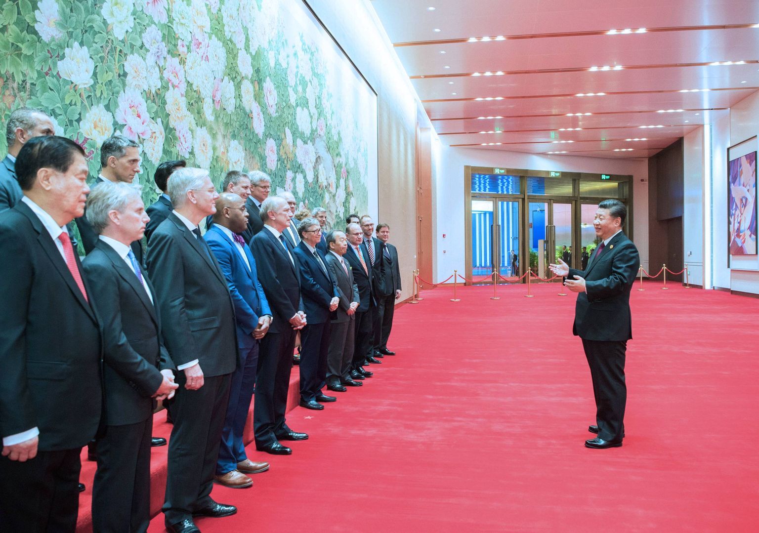 Hiina president Xi Jinping esinemas välismaistele ettevõtjatele Shanghai impordimessil 5. novembril 2018.