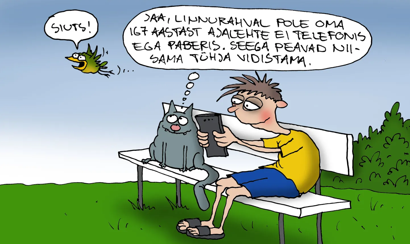 Urmas Nemvalts joonistab.