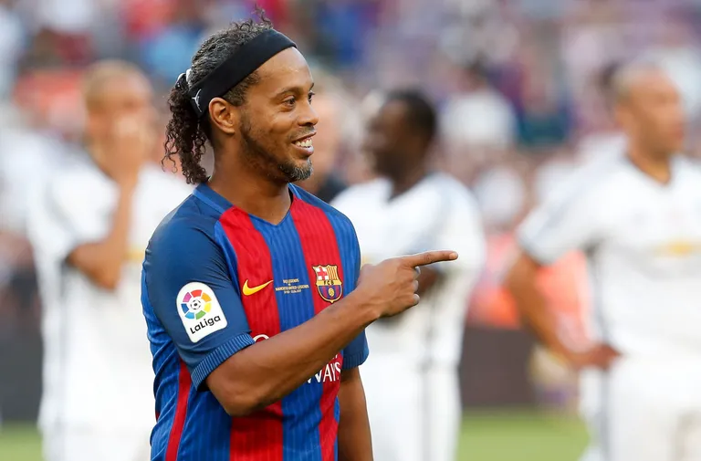 Ronaldinho 2017. aasta juunis heategevuslikul kohtumisel Barcelona ja Manchesteri legendide vahel